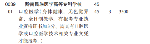 黔南民族醫(yī)學(xué)高等專科學(xué)校分類考試招生2023年學(xué)費(fèi)一覽表